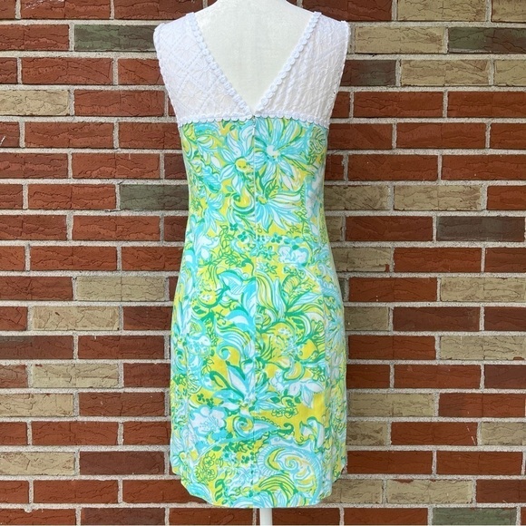 ☀️ Lilly Pulitzer Sofia Dandelion Yellow Beach Gypsies Mini Shift Dress - Picture 5 of 10